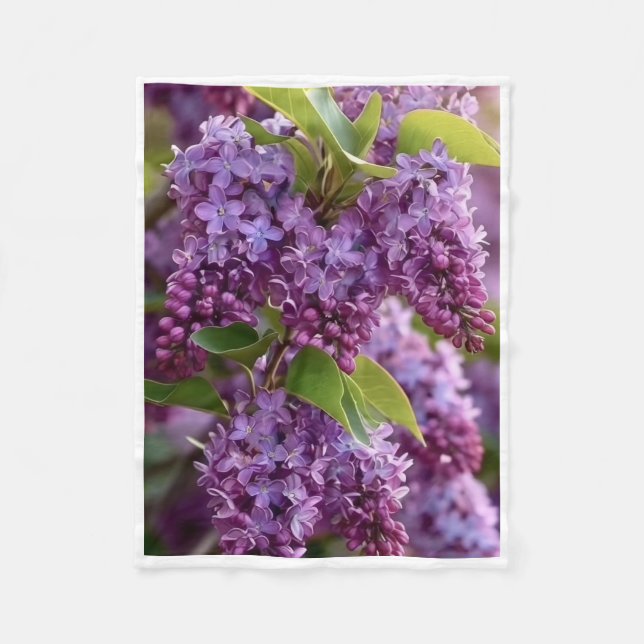 ADOM Purple Lilac Blossoms Blanket (Front)
