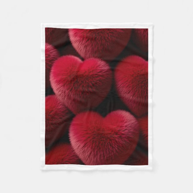 ADOM Red Velvet Hearts Blanket (Front)