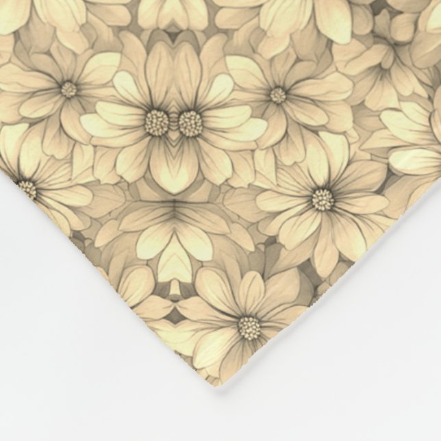 ADOM Soft Beige Ornate Blanket (Corner)