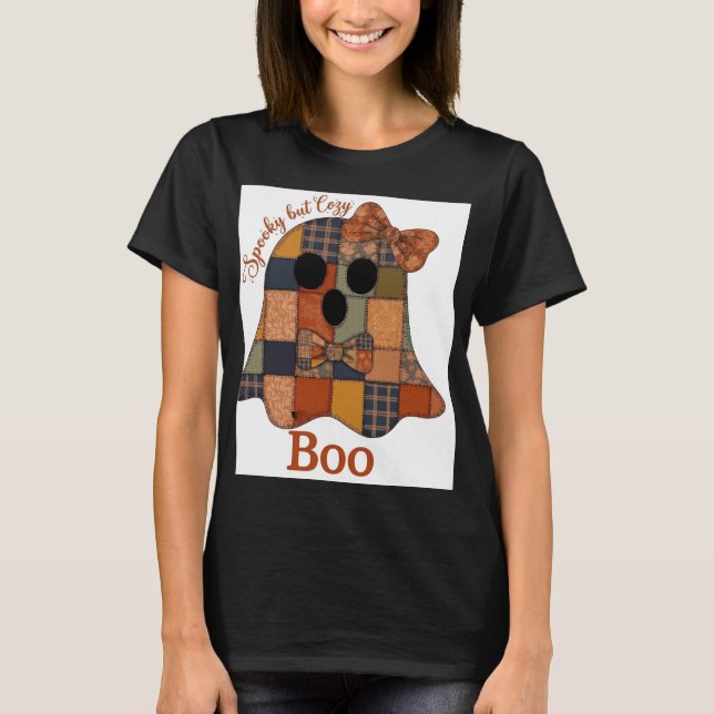 ADOM "Spooky but Cosy" Ghost Women's Tee (Front)