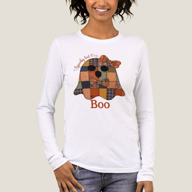 ADOM "Spooky but Cosy" Ghost Women's Tee (Front)