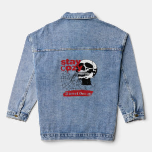 ADOM "Stay Cosy" Women's Long-Sleeve Graphic Tee Denim Jacket
