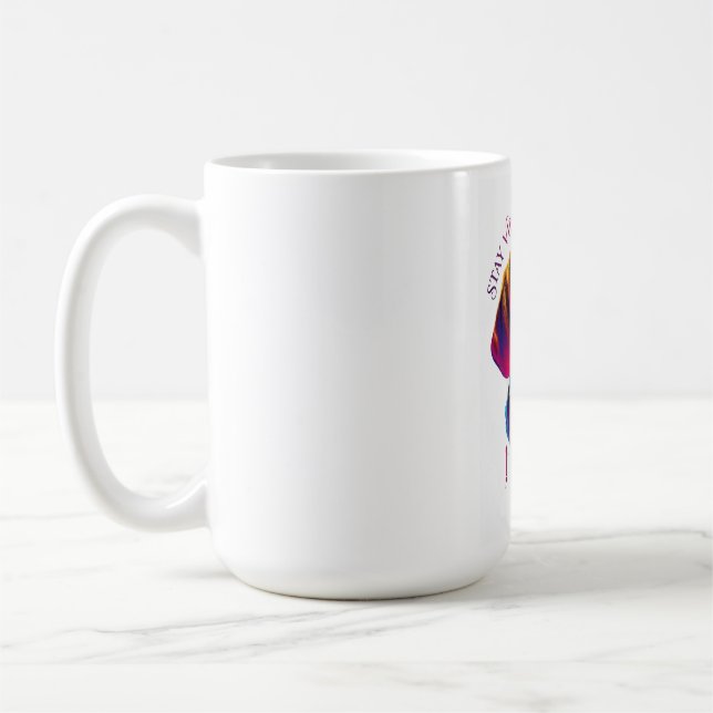 ADOM "Stay Vibrant" Women's Long-Sleeve Tee Coffee Mug (Left)