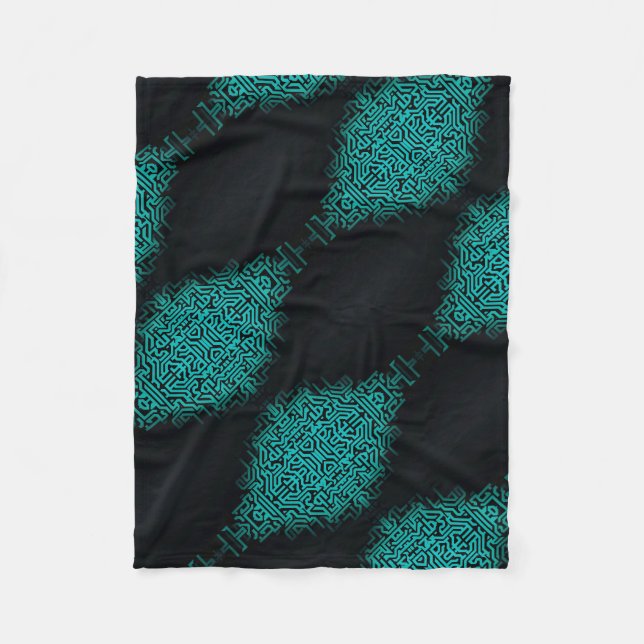 ADOM Teal Dot Matrix Dark Blanket (Front)