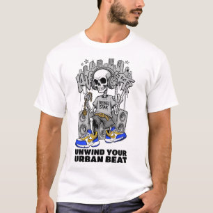 ADOM Unwind Your Urban Beat Skull T-Shirt