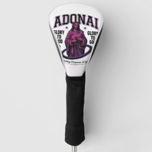 Adonai Glory to God Vintage Christian Vector Desig Golf Head Cover