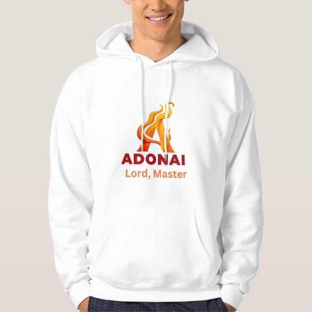Adonai – Lord and Master Christian Hoodie  (Front)
