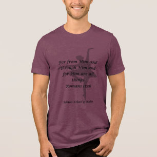 Adonai T-Shirt Rom 11:36 Burgundy Tri-Blend Shirt