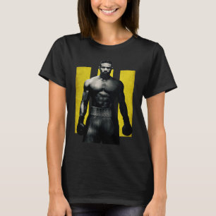 Adonis Creed pose faced forward on III yellow T-Shirt