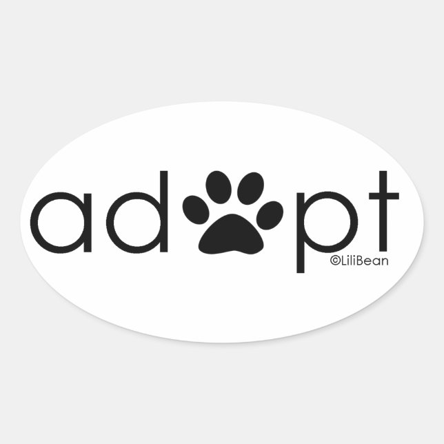 Adopt #2 oval sticker (Front)
