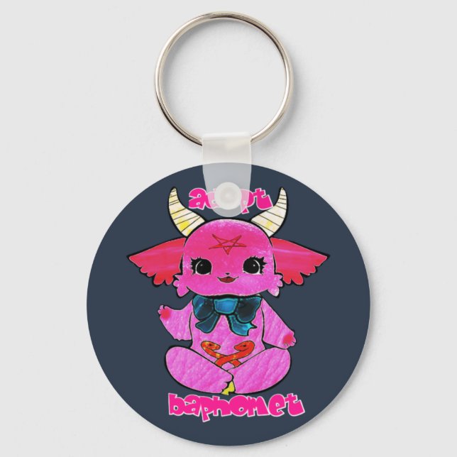 adopt a baphomet key ring (Front)