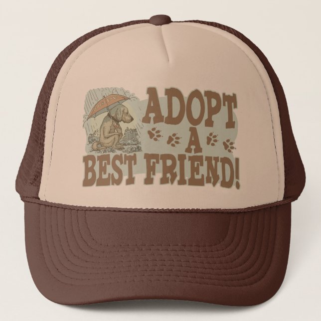 Adopt a Best Friend by Mudge Studios Trucker Hat (Front)