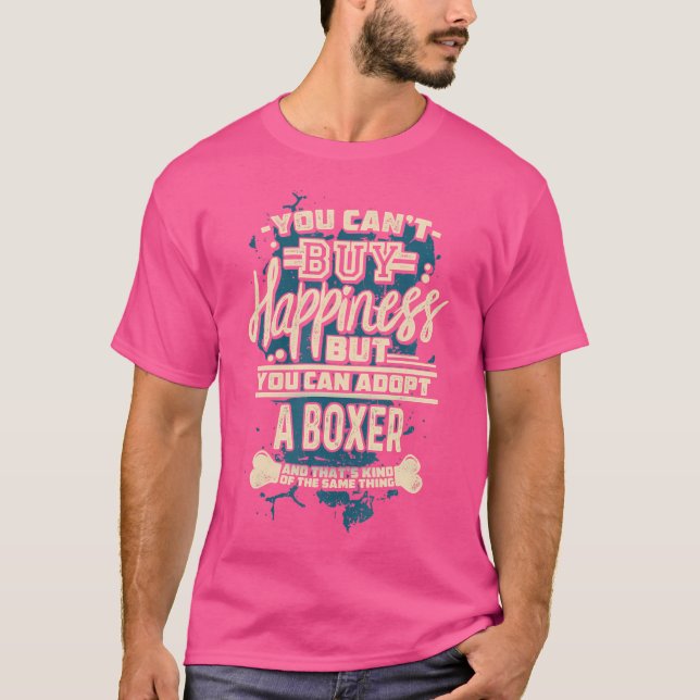 Adopt A Boxer Rescue Dog T-Shirt (Front)
