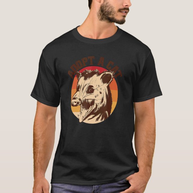 Adopt A Cat Possum  Awesome Opossum T-Shirt (Front)