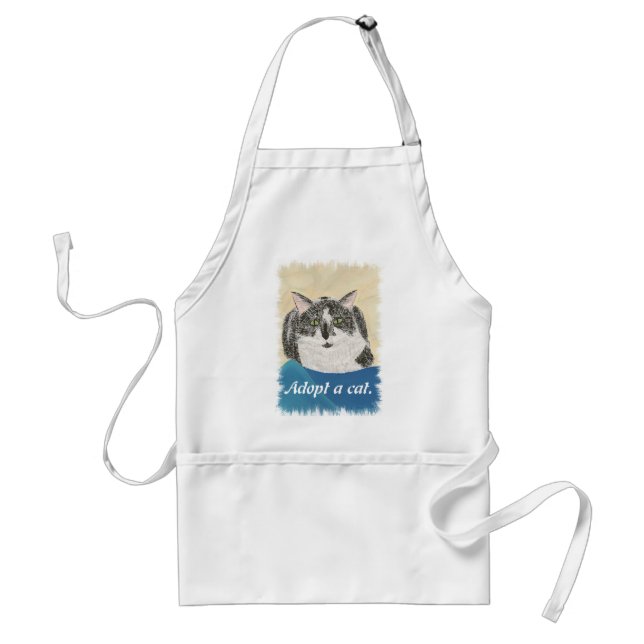 Adopt a cat promotion Aprons (Front)