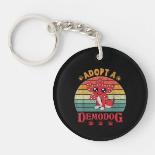 Adopt a demodog funny dog lovers gift for men wome key ring