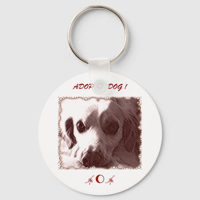 Adopt a Dog Keychain (Front)