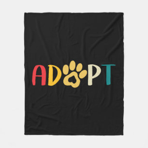 Adopt A Dog Or A Cat - Rescue An Animal With Love Fleece Blanket