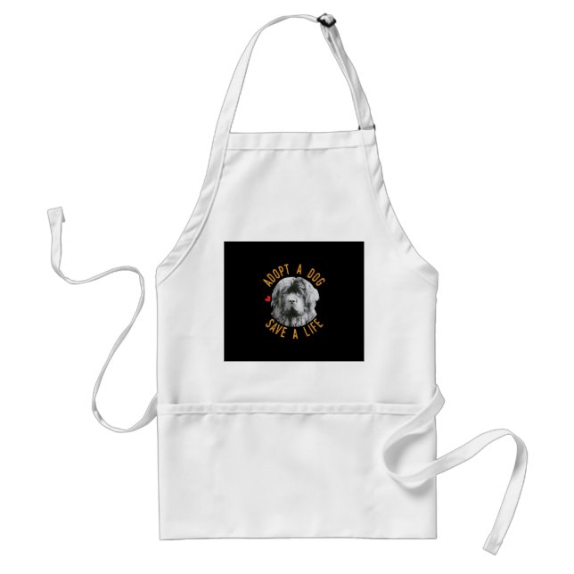 Adopt A Dog Save A Life Rescue Newfoundland Standard Apron (Front)