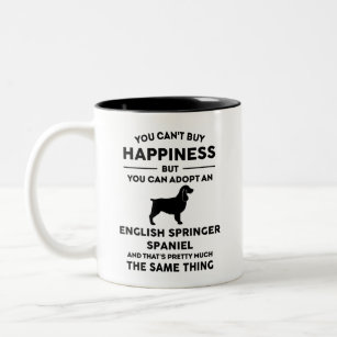 Adopt a English Springer Spaniel Happiness Two-Tone Coffee Mug
