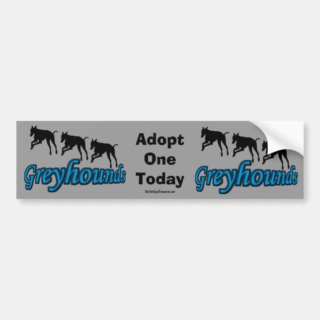 Adopt A Greyhound Bumper Sticker (Front)