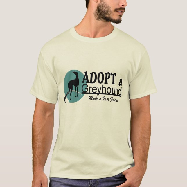 Adopt a Greyhound Dog Logo T-Shirt (Front)
