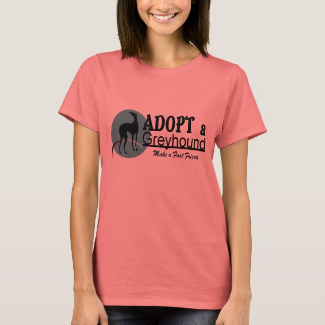 Adopt a Greyhound Dog Logo T-Shirt (Front)