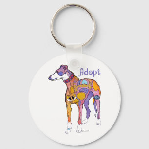 Adopt A Greyhound Key Ring