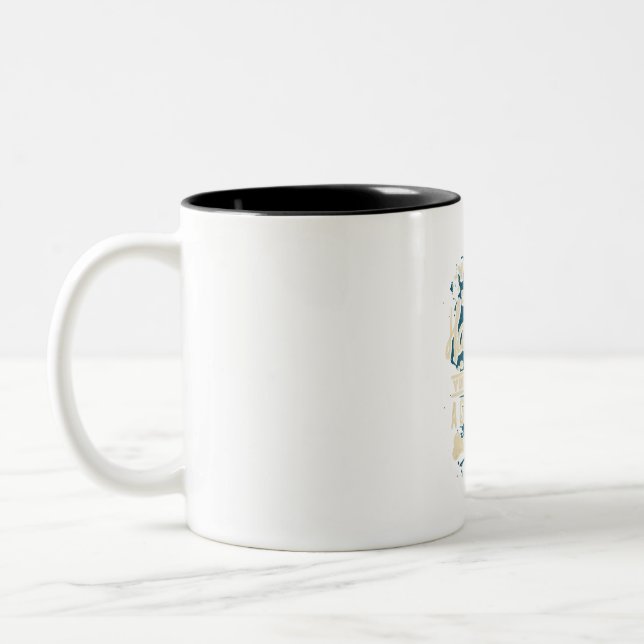 Adopt A Greyhound Rescue Dog Two-Tone Coffee Mug (Left)