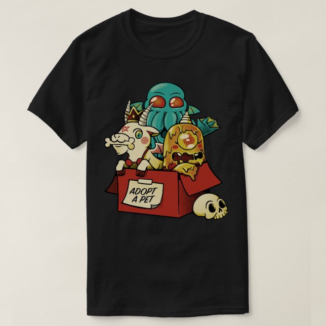 Adopt a Monster Kawaii Pet T-Shirt (Design Front)