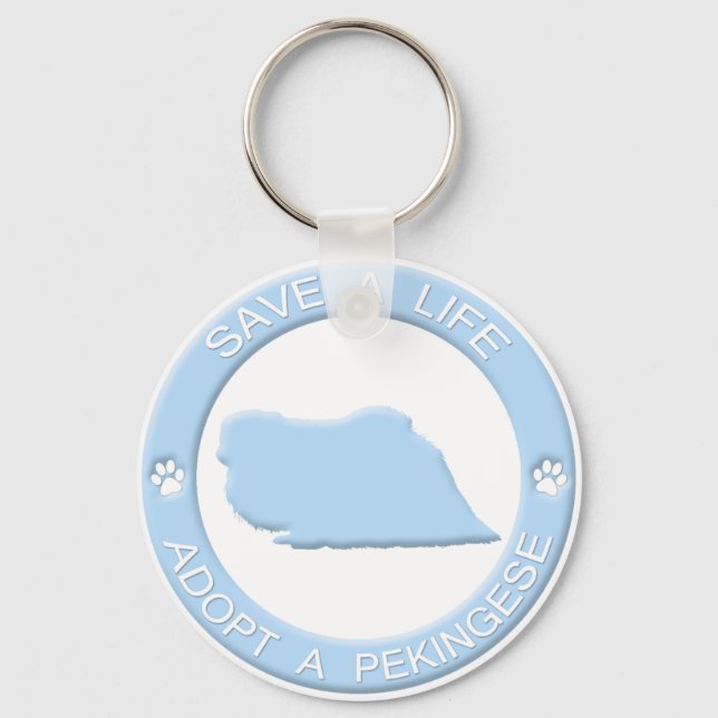 Adopt a Pekingese Keychain (Front)