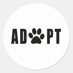 Adopt A Pet Classic Round Sticker