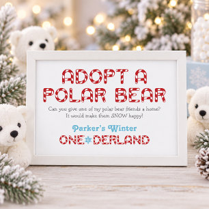 Adopt a Polar Bear Winter ONEderland Sign