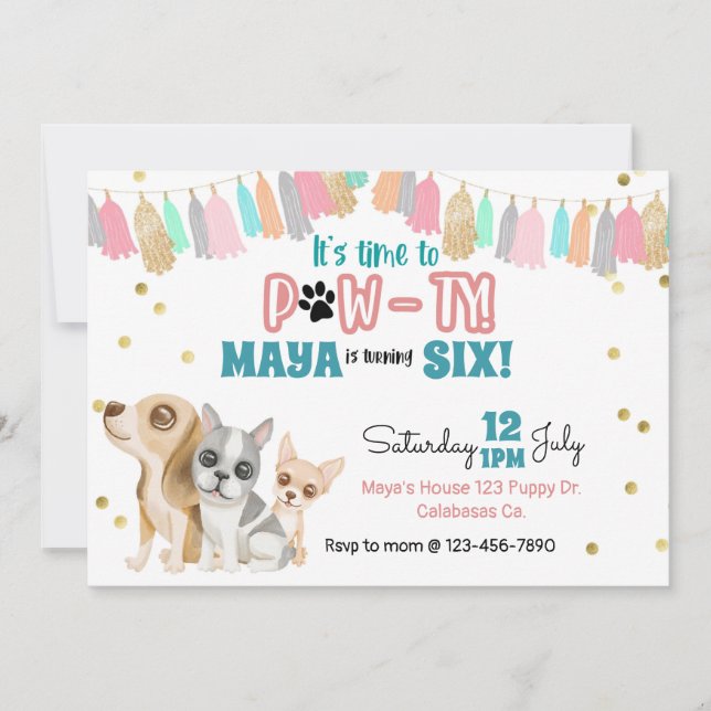 Adopt a puppy, Pawty, Puppy party, Kids part, Pupp (Front)