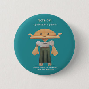 ADOPT A RESCUED CAT! 6 CM ROUND BADGE