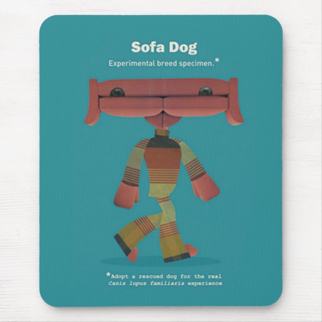 ADOPT A RESCUED DOG! MOUSE PAD (Front)
