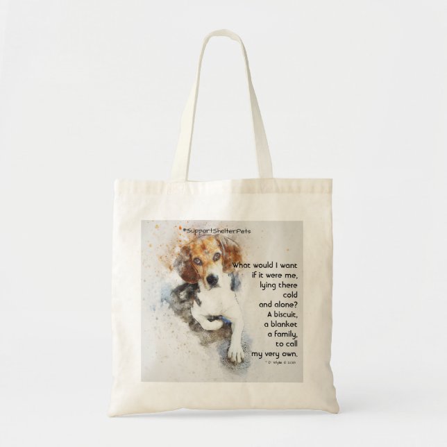 Adopt A Shelter Pet - Beagle Tote Bag (Front)
