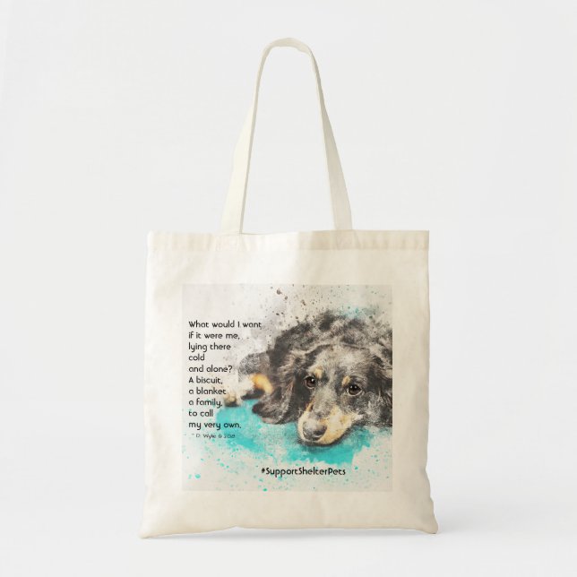 Adopt A Shelter Pet - Dachshund Tote Bag (Front)