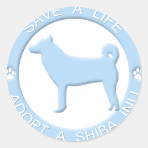 Adopt a Shiba Inu Stickers