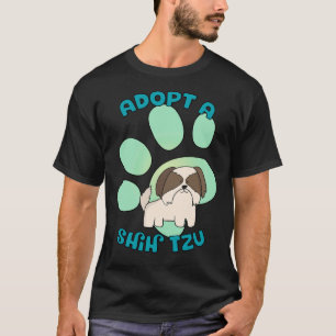 Adopt A Shih Tzu Cute Shelter Rescue Dog T-Shirt