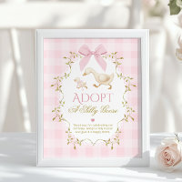 Adopt A Silly Goose Pink Gingham 1st Birthday