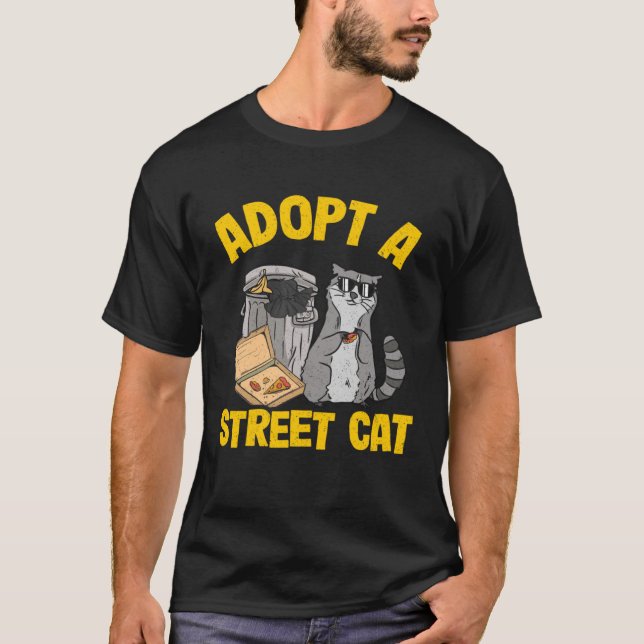 Adopt A Street Cat Raccoon 5 T-Shirt (Front)