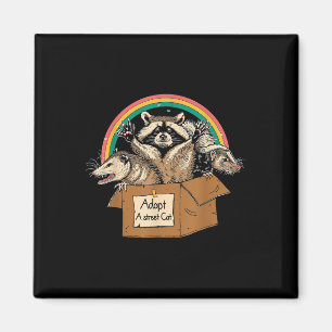 Adopt A Street Cat Shirt Funny Opossum Racoon Sku Magnet
