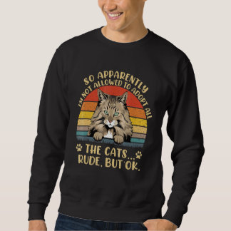 Adopt All Cats Retro Adoption Cat Foster Mom Resc Sweatshirt