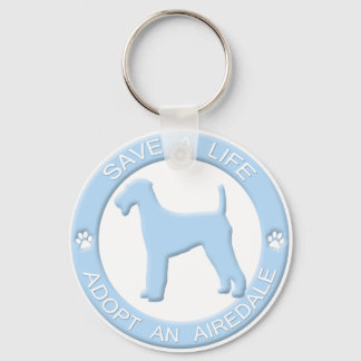 Adopt an Airedale Keychain