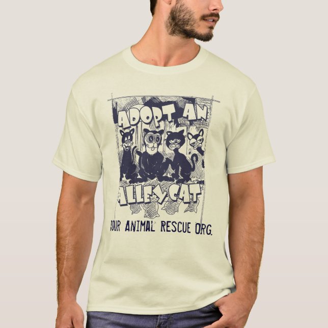 Adopt an Alley Cat by Mudge Studios T-Shirt (Front)