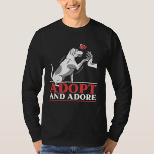 Adopt And Adore Animal Rights Activist Animal Resc T-Shirt