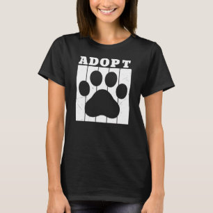 Adopt Black and White T-Shirt