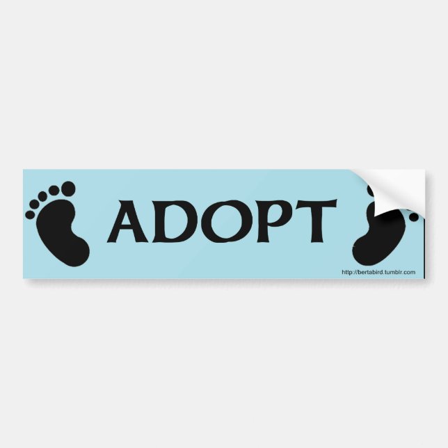 ADOPT bumper sticker with baby feet (Front)