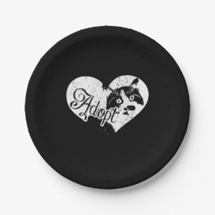 ADOPT CAT PAPER PLATE